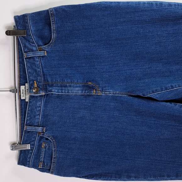 L.L. Bean Classic Fit Straight Leg Blue Jeans Size 14 M/T Inseam 31' - Picture 5 of 17